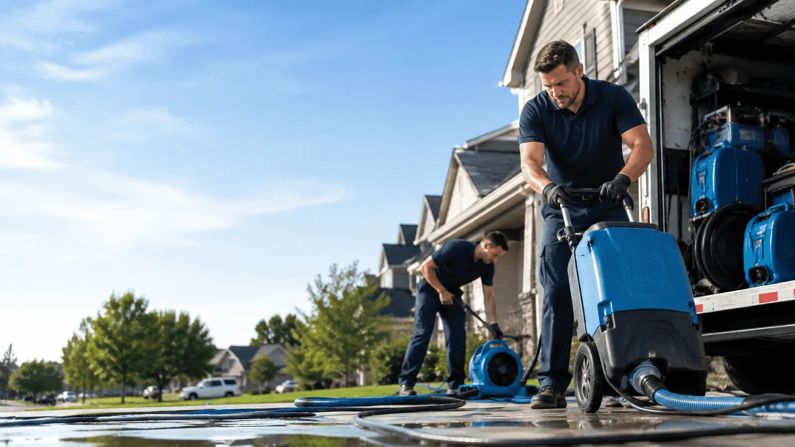 Sewer Backup Cleanup being performed in South Salem, OH